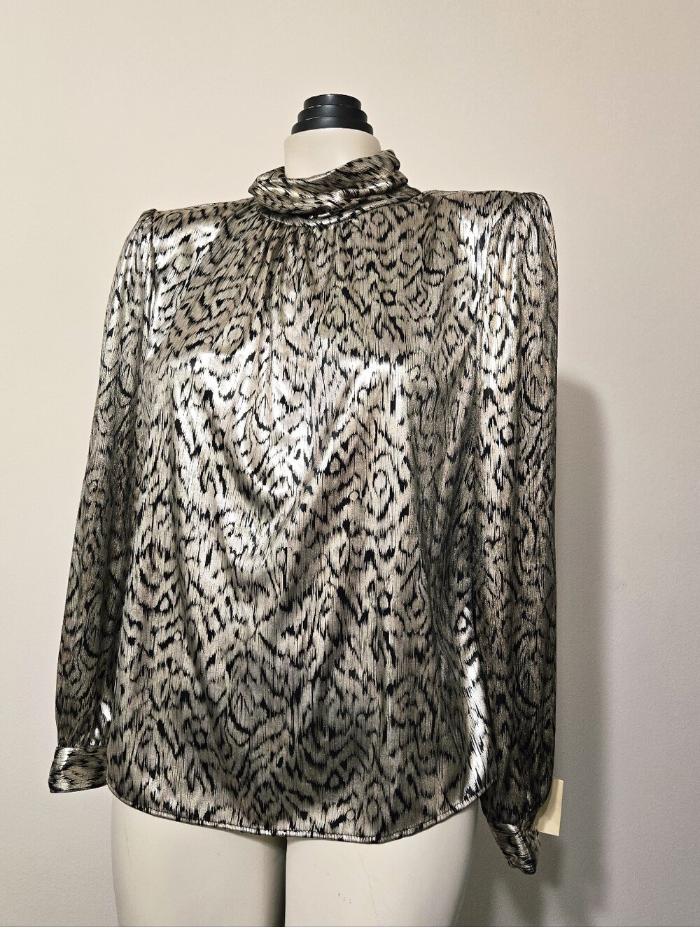 Vintage 80's Animal Print Inspired Blouse